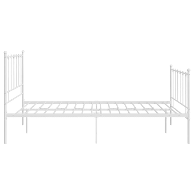 vidaXL - Bedframe - metaal - wit - 120x200 - cm