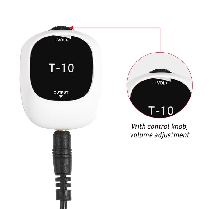 Piezo Pickup Universeel Geen boren Zelfklevende Pick-up 6,5 mm audio-interface voor luidspreker, T-10-03 black