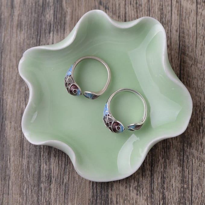 Eenvoudige Temperament Koi Ring, Emaille Creatief Ontwerp Verstelbare Ring, Dames Witte Gelukbrengende Sieraden resizable
