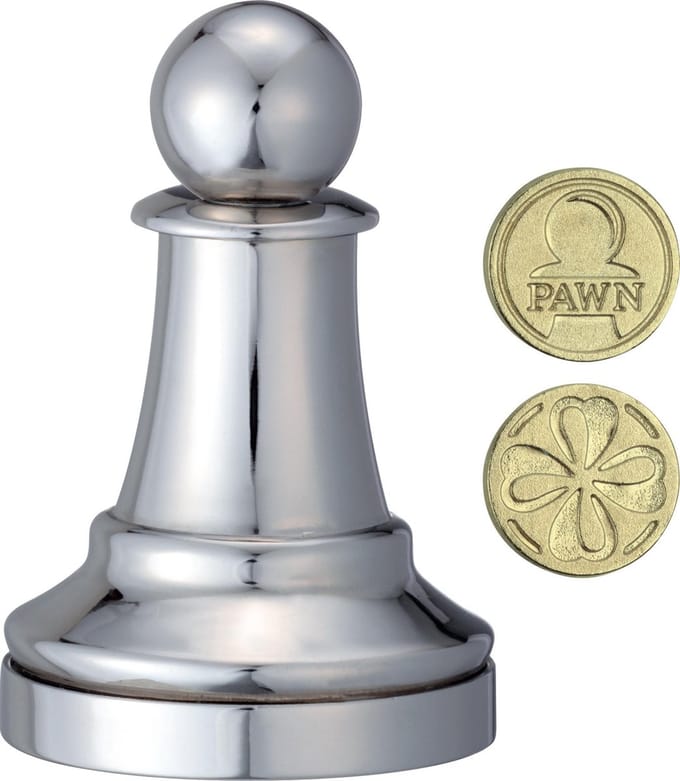 Cast Chess Puzzle - Pawn - Silver