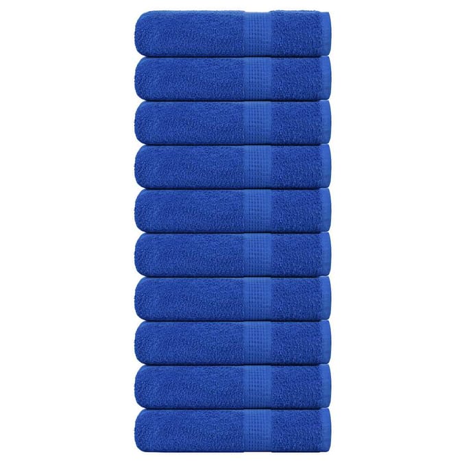 vidaXL - Douchehanddoeken - FROGN - 10 - st - 70x140 - cm - 360 - g/m² - blauw