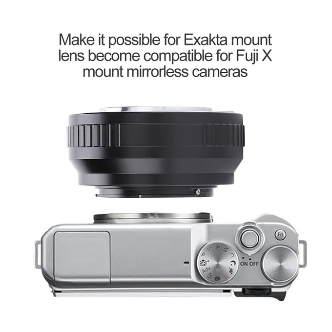 EXAKTAFX Handmatige Focus Adapterring voor Exakta Lens voor Fuji X Mount Mirrorless Camera's black