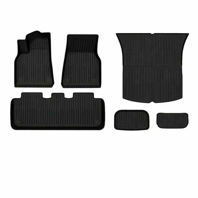 Tesla Model Y Interieurmatten + Trunk Rubber 2021-02.2025 - Interieur Accessoires