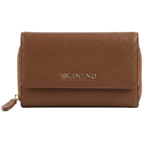 VALENTINO Schoudertas Koppeling Zero Re Wallet With Shoulder Strap Cuoio Donkerbruin