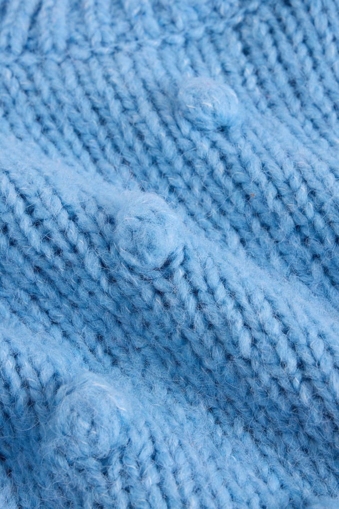 White Stuff Pom Pom Jumper Bright Blue Größe: 3-4 | Strickjacken Outlet | kids | Blau