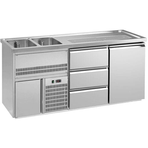 GGM Gastro Biertheke Premium PLUS - 1950x700mm - 1 Tür & 3 Schubladen