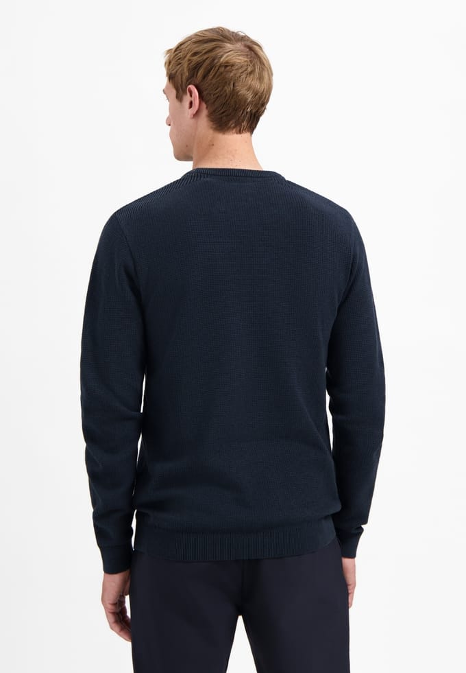 No Excess Pullover Crewneck Plated Structure Knit Night Größe: XL | Pullover Outlet | Herren | Schwarz