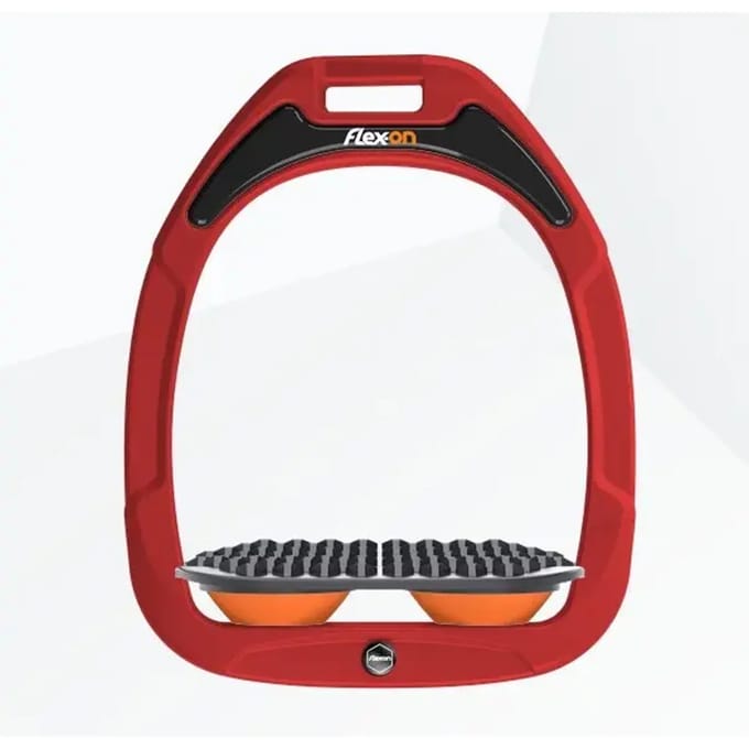 Endurance stijgbeugels Rood/grijs/oranje Flex-On Green Composite