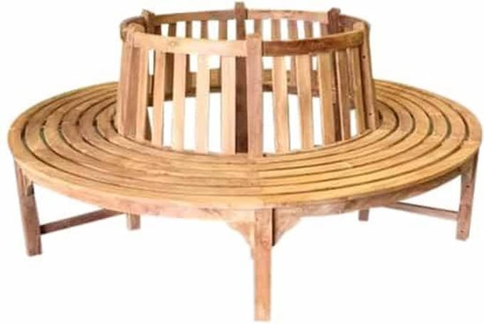Boombank 180 cm rond teak