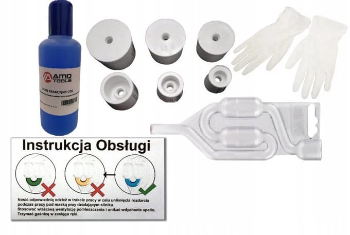 AMD Tools Serie - Tester hoofddichtingen - 6 Adapters - CO2 Reagens