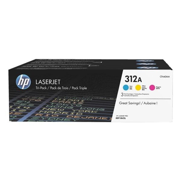 HP 312A - Tonercartridge - Origineel - Standaard Capaciteit - 3 pack - Cyaan/Magenta/Geel