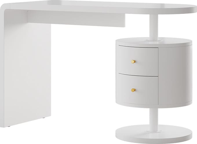 Vicco Lara Kaptafel – 120 cm met 2 laden Wit