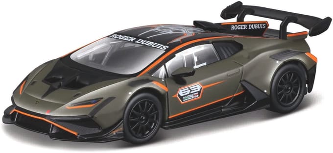 Bburago Lamborghini Huracan - Modelauto - Schaal 1:43 - Mat Groen/Oranje