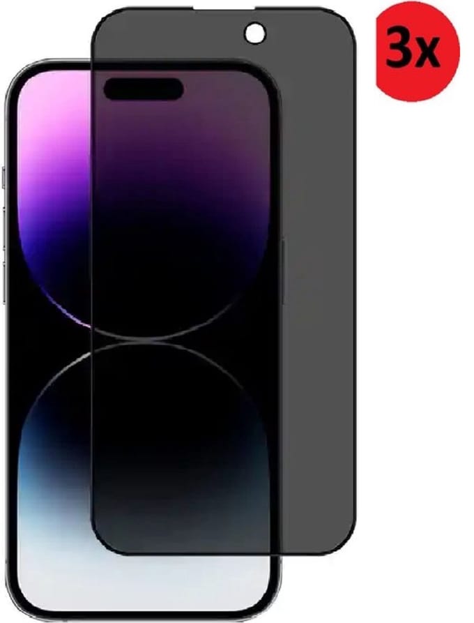 Pearlycase privacy Screenprotector Geschikt voor iPhone 15 Plus Screenprotector privacy - 6.7 inch - 15 Plus Privacy Screen protector Tempered Beschermglas 2x