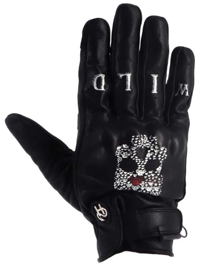 Helstons Skull Leren Handschoenen Zwart L Man