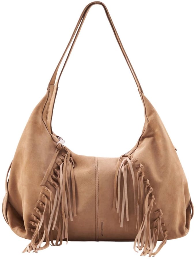 FREDsBRUDER Schoudertas Best to Come Shoulderbag Soft Caramel / Fringes Lichtbruin