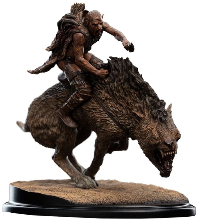 Lord of the Rings Mini Statue SharkÃ» on Warg 18 cm
