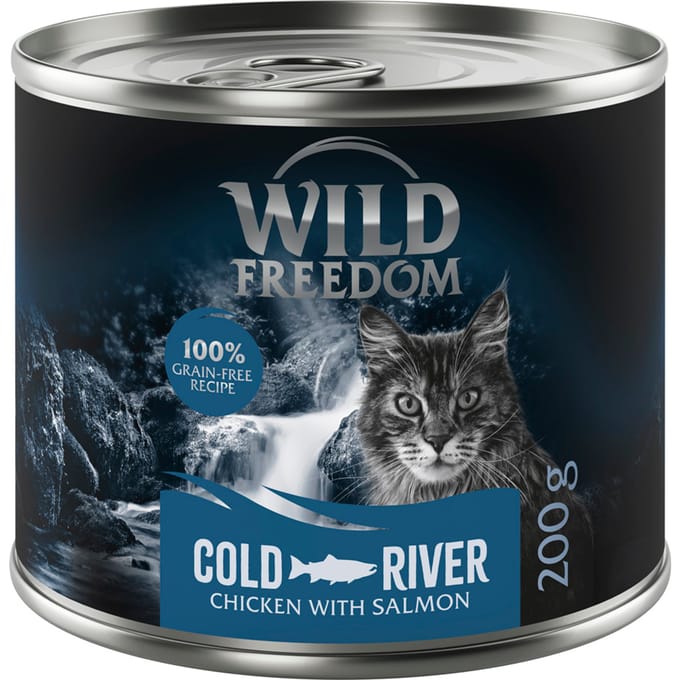 6x200g Adult Cold River Koolvis & Kip Wild Freedom Kattenvoer