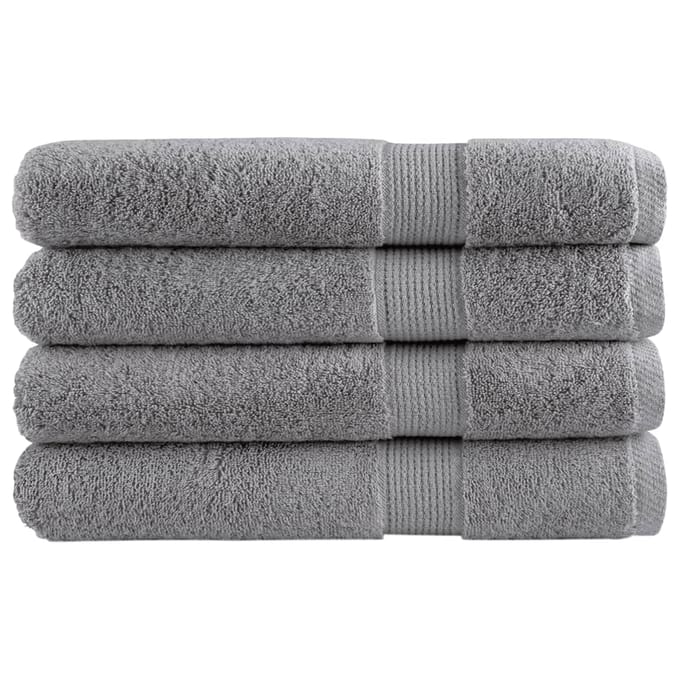 vidaXL - Handdoeken - SOLUND - 4 - st - 600 - g/m² - 100x200 - cm - grijs