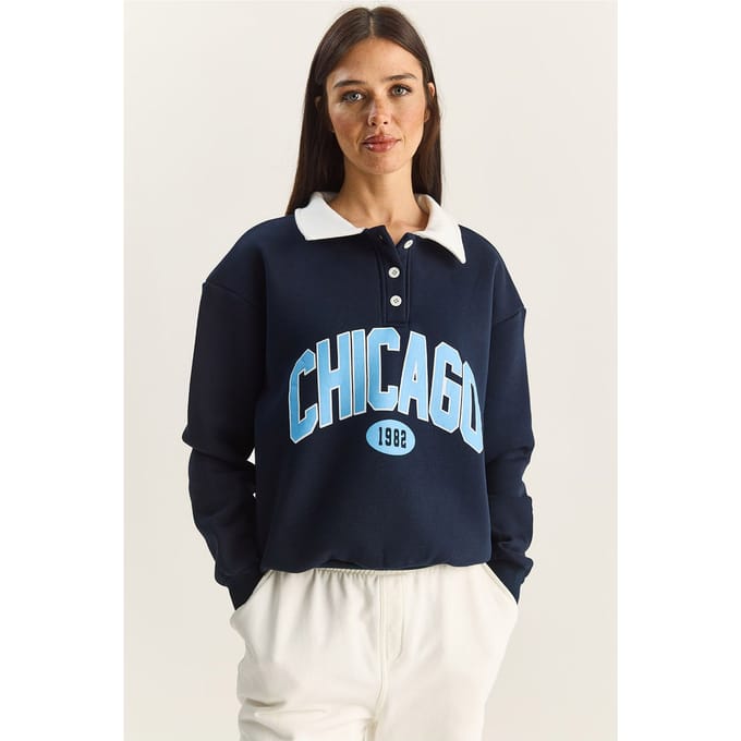 Overmaatse Geprinte Sweatshirt