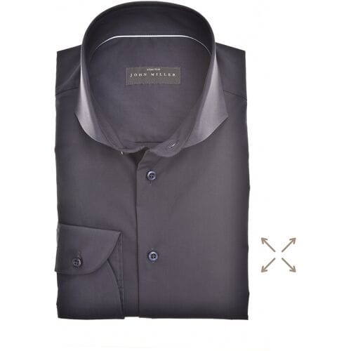 John Miller Overhemd Tailored Uni Stretch Navy / male