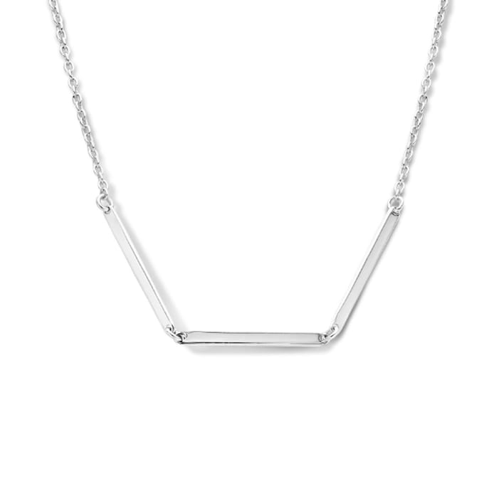 Collier Balkjes 1,6 Mm 40 + 4 Cm Zilver Gerhodineerd