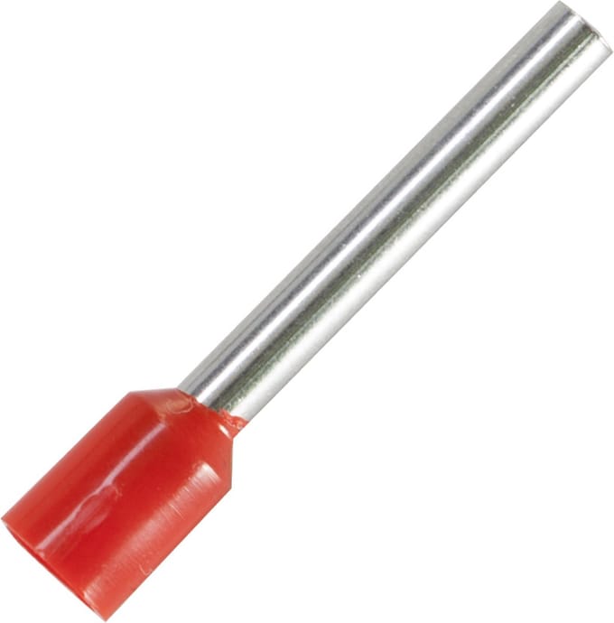 Adereindhuls voor kabelmaat: 2.5 mm² met rode isolatie
