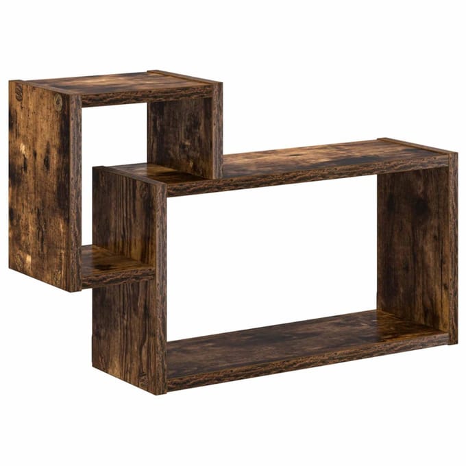 vidaXL - Wandplank - Muurmontage - Gerookt - eiken - 55 - x - 15 - x - 35 - cm