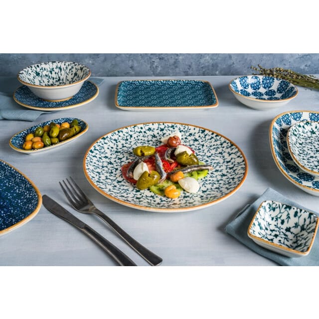 Bonna Serveerschaal - Lotus - Porselein - 15 cm (330cc) - set van 2