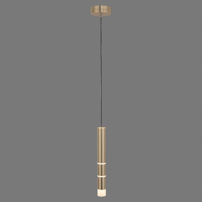 LED hanglamp PURE Vega, een cilinder, messing