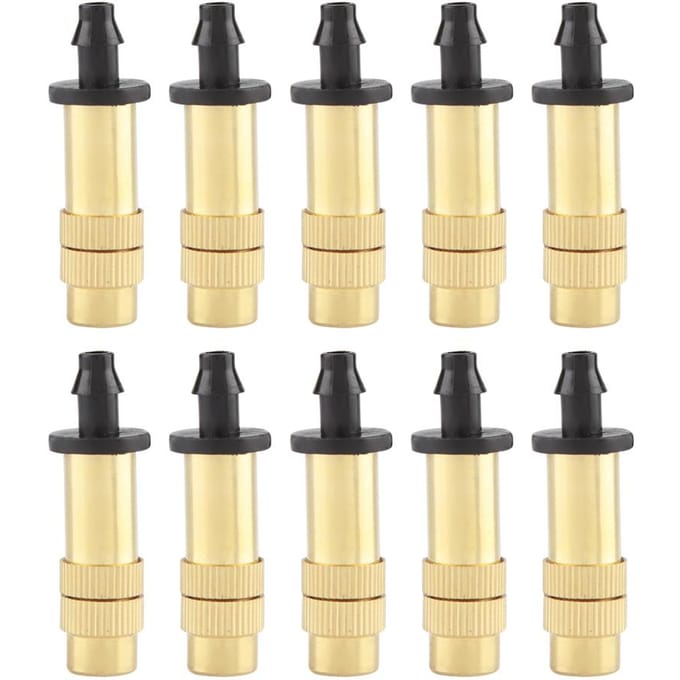 10 stuks Verstelbare Koperen Sproeikop Micro Nevel Tuinsproeikop beige