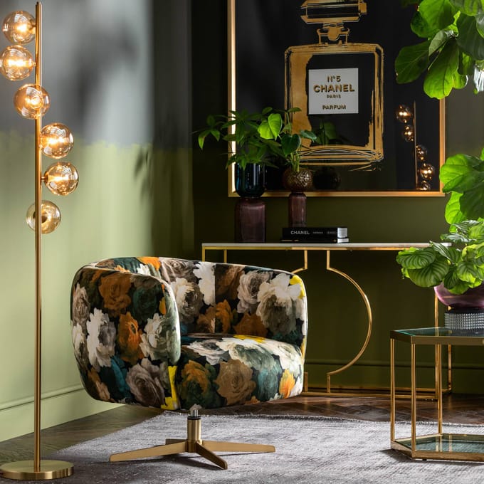 Vloerlamp Scala Balls 160cm gold Kare Design