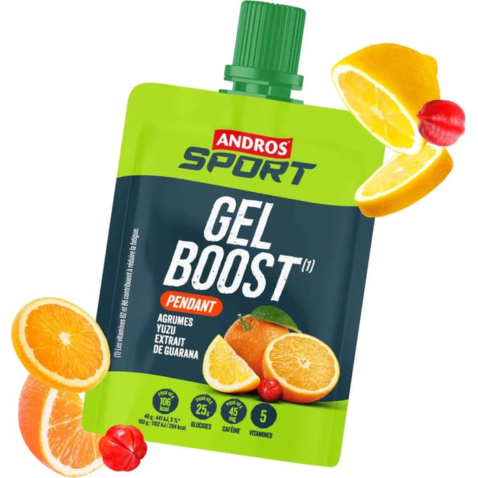 Gel Energizer Boost Andros Sport Agrumes Yuzu Guarana