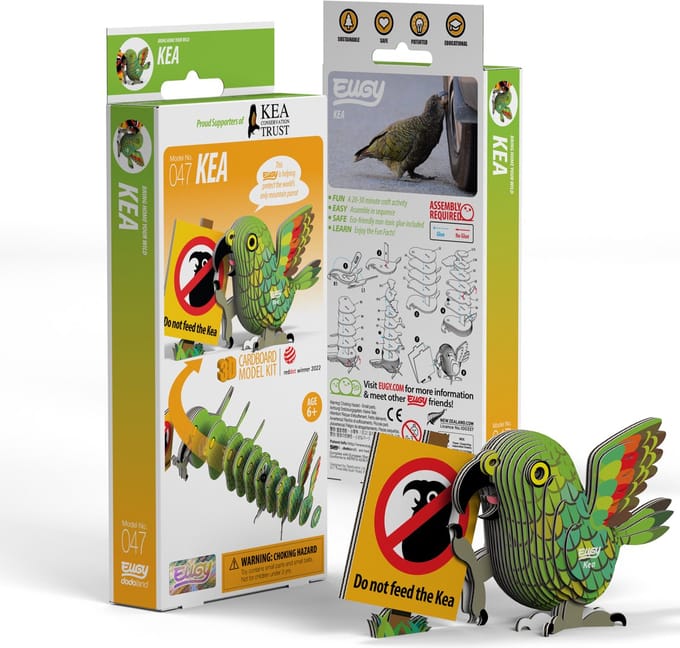 EUGY 3D Puzzel - Kea - Vogels - Duurzaam - Verzamel Ze Allemaal - 6 Jaar