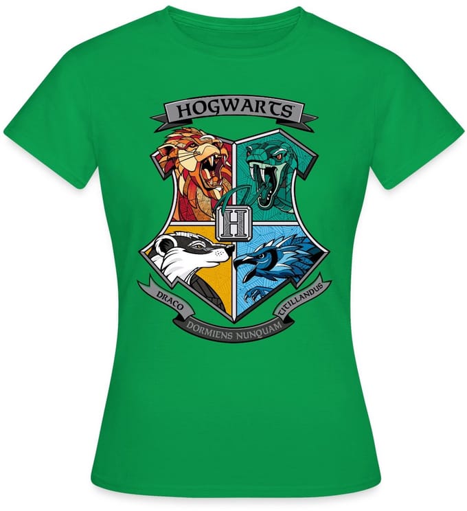 Harry Potter Hogwarts Logo T-Shirt Dames