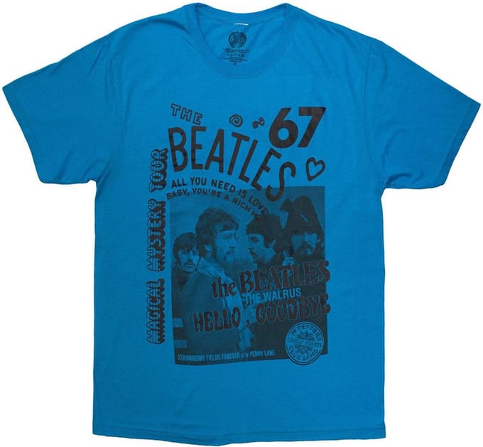 The Beatles - 1967 Heren T-shirt - M - Blauw