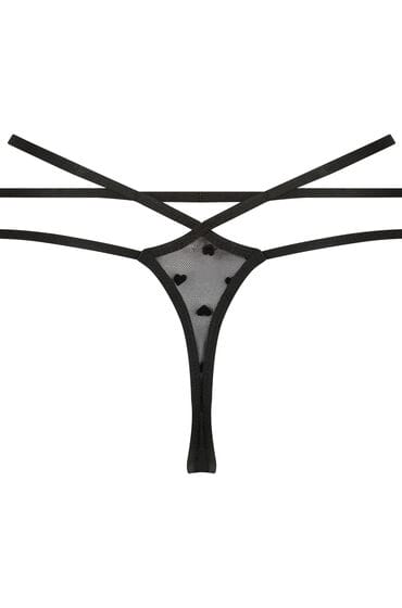 Hunkemöller Dames Lingerie String Melda - Zwart - maat M
