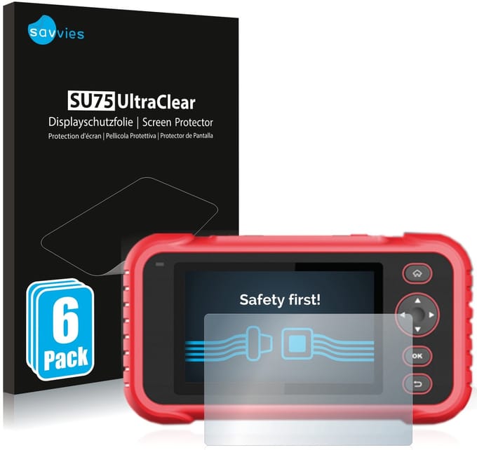 Savvies - Screenprotector voor Launch CRP 123 / 129 EVO - Folie Beschermfolie transparant 6 Stuks