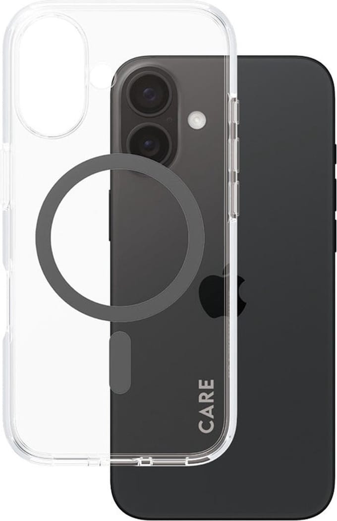 CARE by PanzerGlass Flagship Case - Transparant Urban Combat w. - Zwart MagSafe iPhone 16