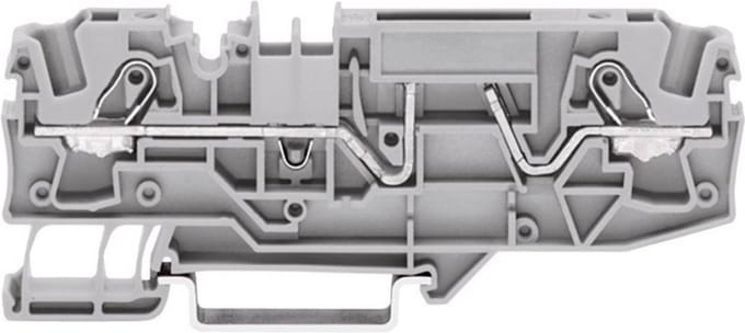 WAGO 2002-1681 Zekeringklem 5.20 mm Spanveer Toewijzing: L Grijs 1 stuk(s)