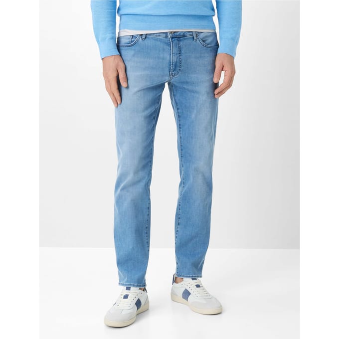 Brax Heren Jeans  Style CHUCK LIGHT BLUE USED, denim lichtblauw, maat 40/32