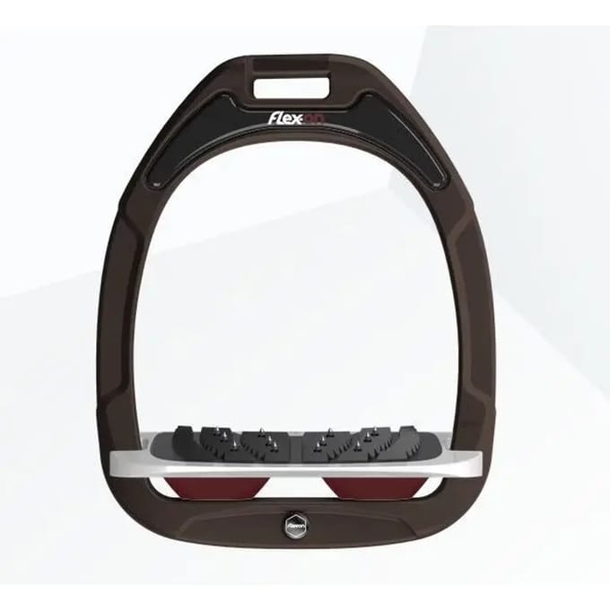 Ultra Grip Inclinatie Stirrup Bruin/Grijs/Bordeaux Flex-On Green Composite