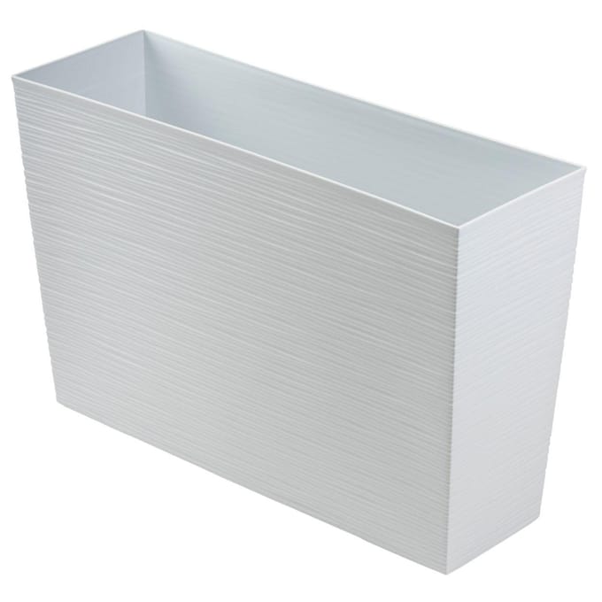 Hoge Rechthoekige Plantenbak Wit met Inzet 56x36 cm