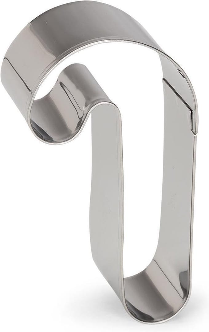 uitsteekvorm Zuurstok 7 cm RVS zilver