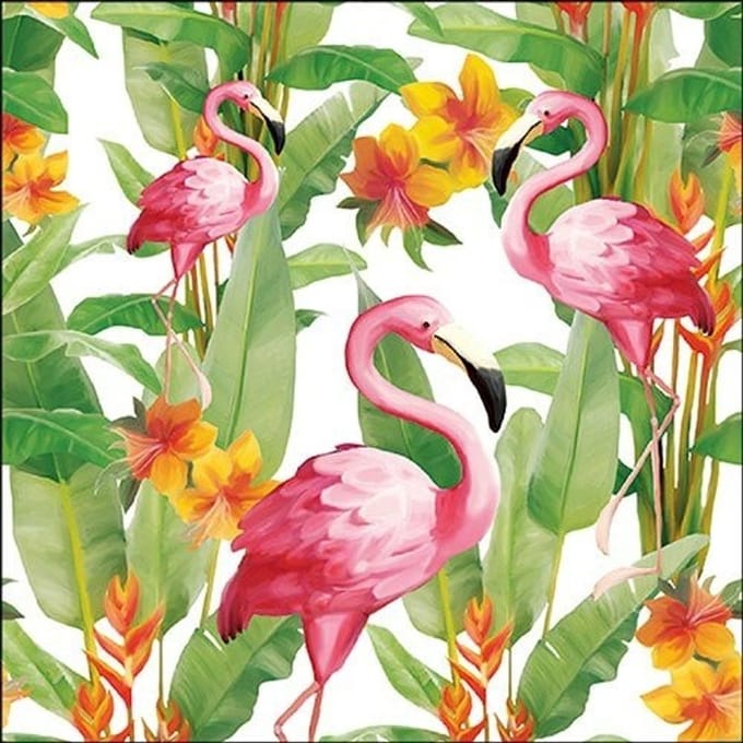 Ambiente servetten - 33x33cm - 20 stuks - Flamingo's