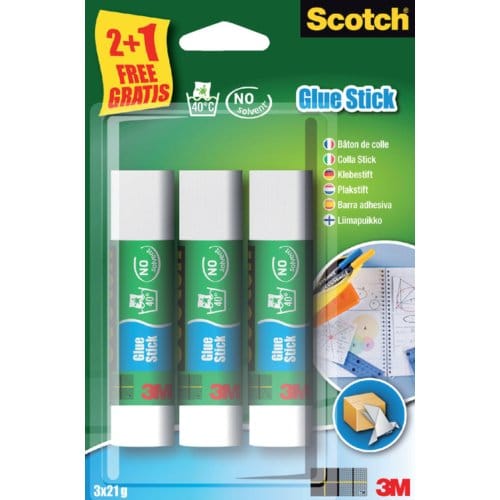 Lijmstift Scotch 21gr 2+1 gratis