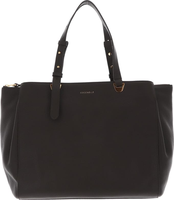 COCCINELLE Leren Schoudertas Handtas Lea Handbag Bark Donkergroen