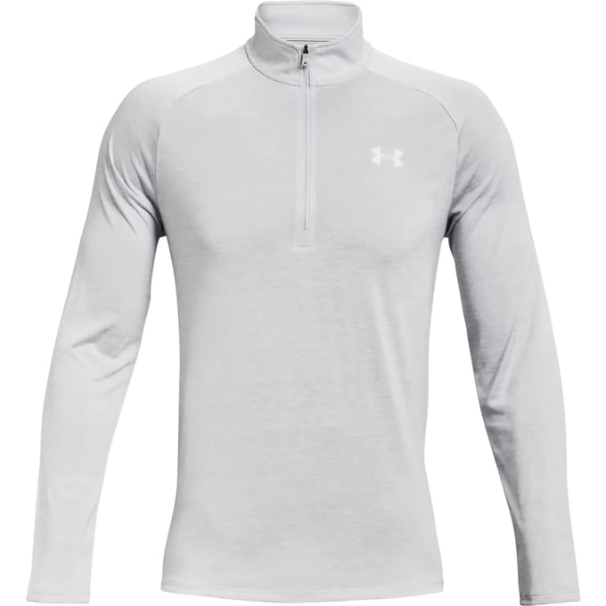 Under Armour UA Tech 2.0 1/2 Zip-GRY Heren Sporttrui - Halo Grijs - Wit