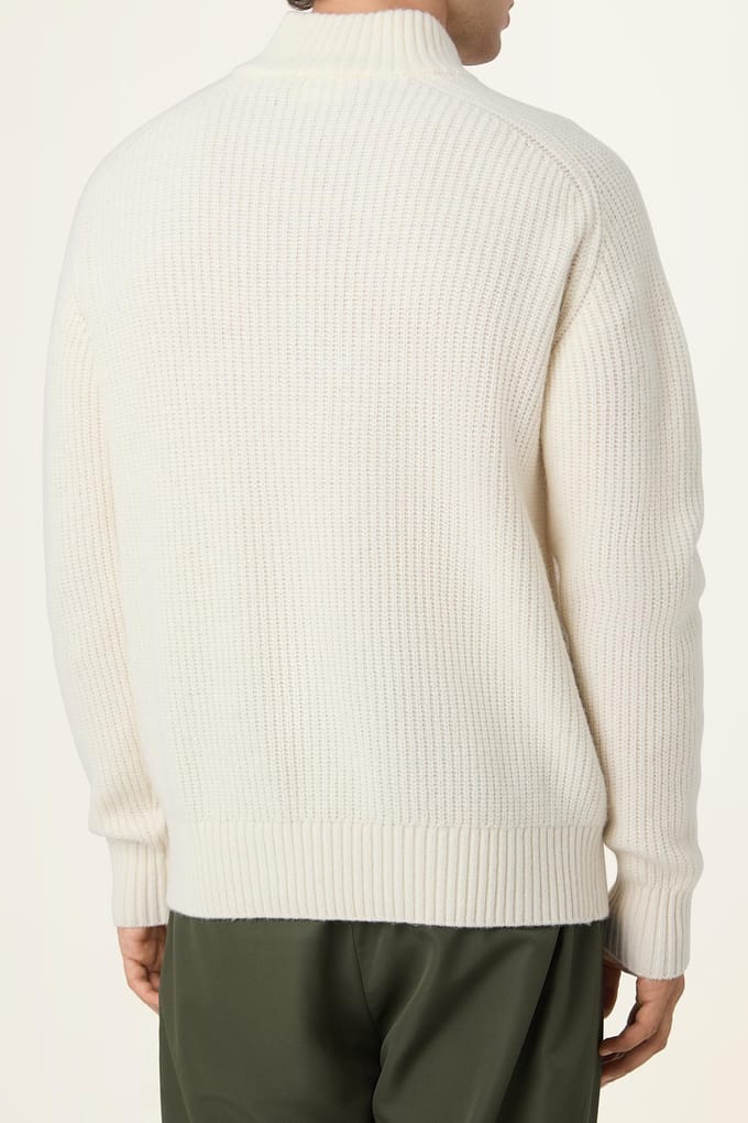 FILA Giovanni Relaxed Half-zip Knit Sailing Sweater Egret Größe: S | Turtlenecks Outlet | Herren