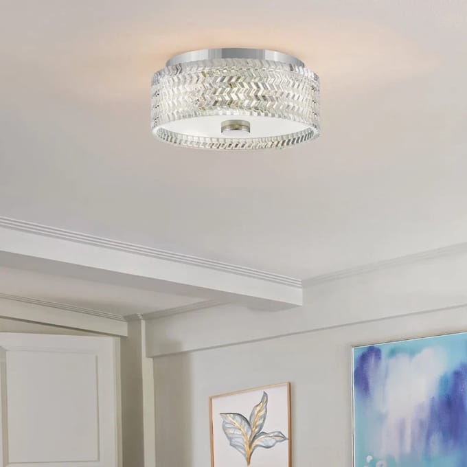 Hinkley LED Plafondlamp Elle | 2X E27 Max 60W | Chrome